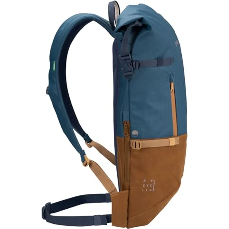 VAUDE CityGo II 23 Liter Blau, wasserdichter Rolltop Rucksack mit Laptop-Fach – Bild 4