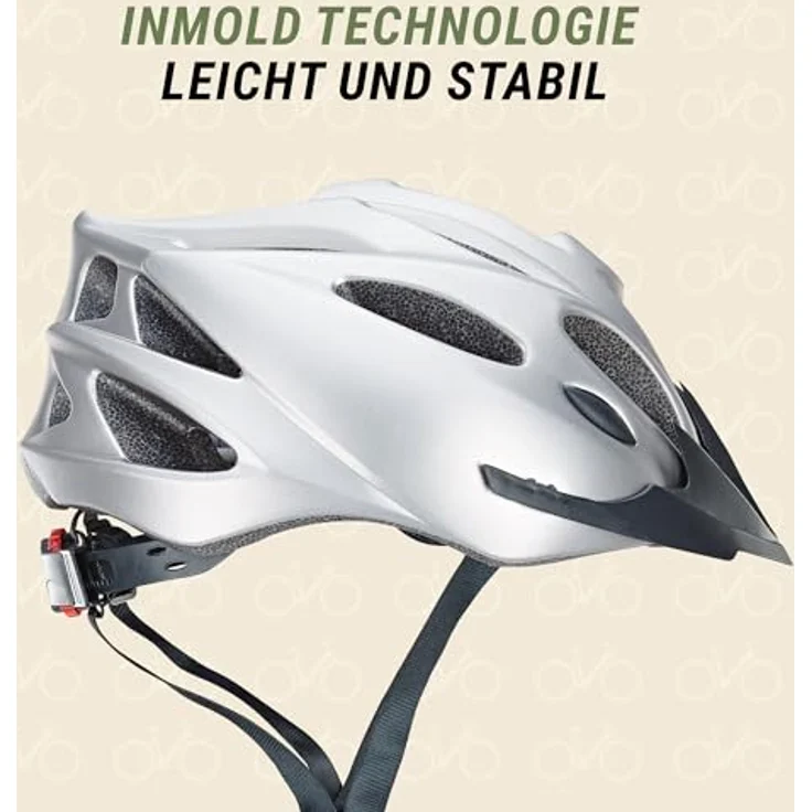 Prophete Kinderfahrradhelm, Inmold Technologie, Reflektionstreifen, 19 Belüftungsöffnungen, schwarz – Bild 3