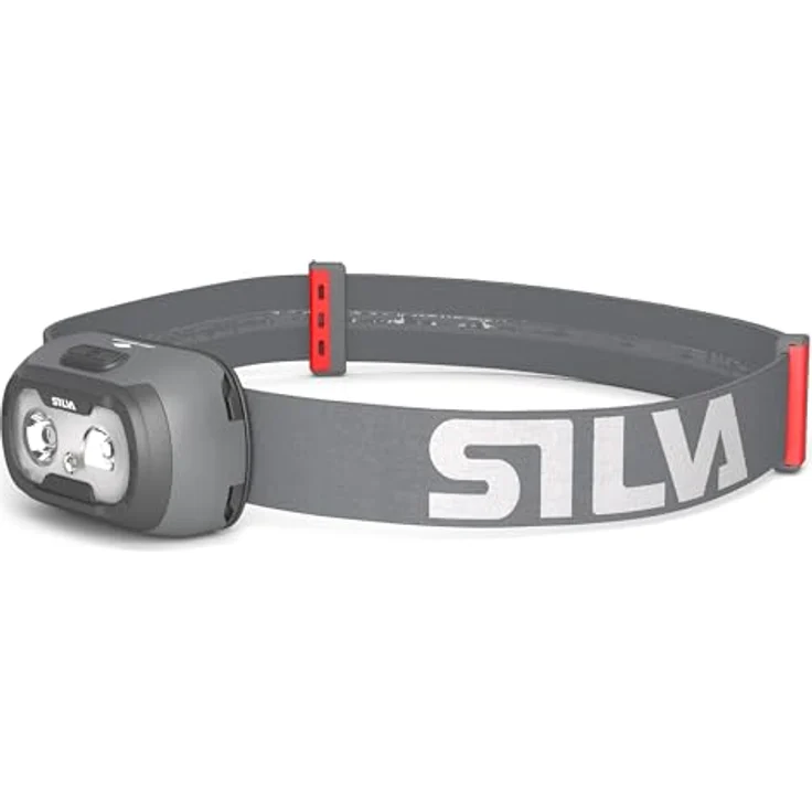 Silva Seek LED Stirnlampe, 320 Lumen, 3 Helligkeitsstufen, IPX5 wasserfest, Betrieb mit 3x AAA oder wiederaufladbarem Akku, mit Batterieanzeige, 92g – Bild 1