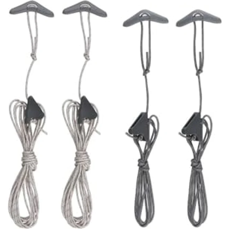 Sea to Summit Ground Control Abspannleine, 4 Stück, grau, ergonomisches Design und wetterbeständige Materialien