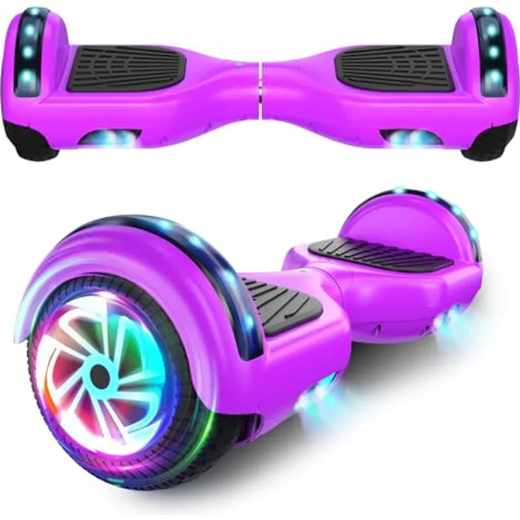 SISIGAD Hoverboard F006 für Kinder 6-12 Jahre, mit Bluetooth Lautsprecher, 6,5 Zoll Reifen, schwarz
