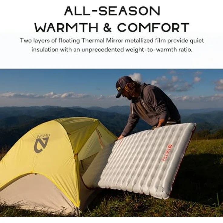 Nemo Equipment Tensor All-Season Mummy, Isomatte mit optimaler Wärmeisolierung, leicht und kompakt, inklusive Reparaturkit und Packsack – Bild 3