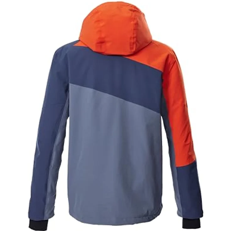 Killtec Ksw 32 Mn Ski Jckt, moderne Colourblock Skijacke, atmungsaktiv, wasserdicht, Farbe Stahl, Größe L – Bild 2