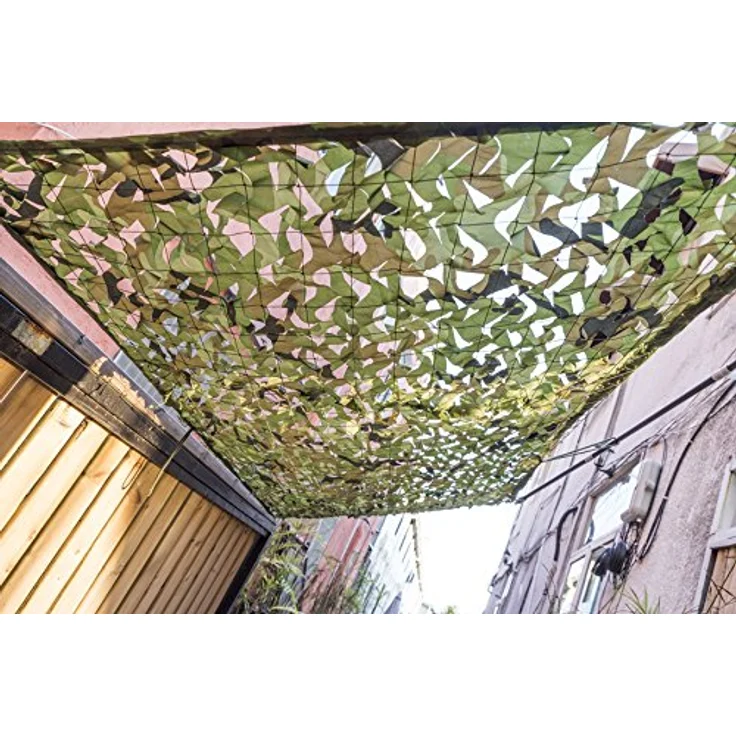 NINAT Tarnnetz Camouflage Netz 2Mx8M, Oliv-grün, hochwertiges 150D-Polyester-Gewebe für effektive Tarnung im Outdoor-Bereich – Bild 5