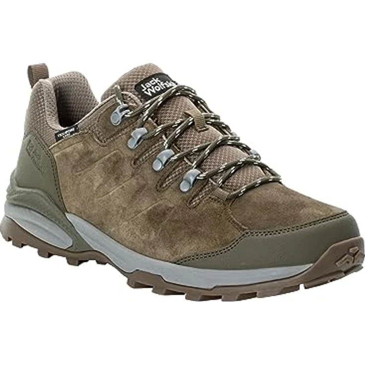 Jack Wolfskin REFUGIO TEXAPORE LOW M, Wanderschuh aus Veloursleder und TEXAPORE CORE, dämpfende EVA-Mittelsohle, optimaler Halt – Bild 1