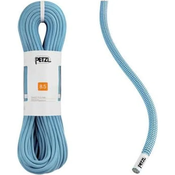 PETZL Verticality Halbseil, 60m, weiß blau, 8,5 mm, ClimbReady-Technologie, UltraSonic Finish