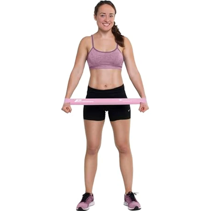 Panathletic Fitnessbänder 5er Set, 5 verschiedene Stärken, hochwertiges Naturlatex, Übungsanleitung und E-Book auf Deutsch, Tragebeutel – Bild 5