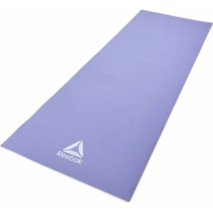 Reebok Double Sided Yogamatte, 6 mm, rutschfest, lila/grau, mit Tragegurt