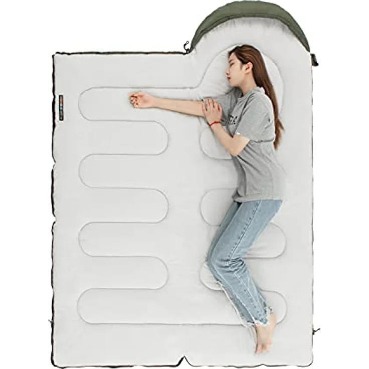 Naturehike, Schlafsack, leichtgewichtig und kompakt, ideal für Outdoor-Aktivitäten, grün – Bild 5