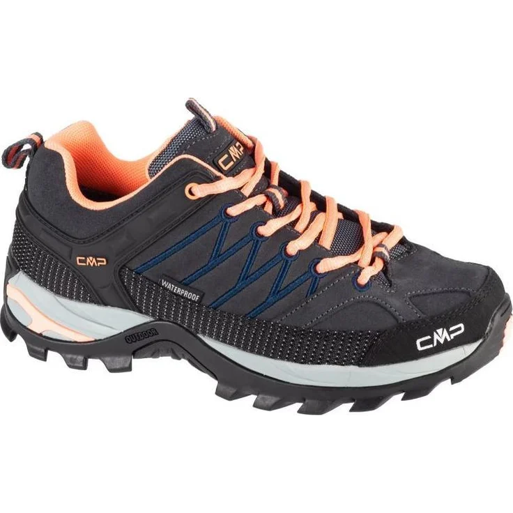 CMP Campagnolo Rigel Low WP, Damen Wanderschuhe, wasserdicht, schwarz, Größe 37, FullOn GRIP Profilsohle – Bild 1