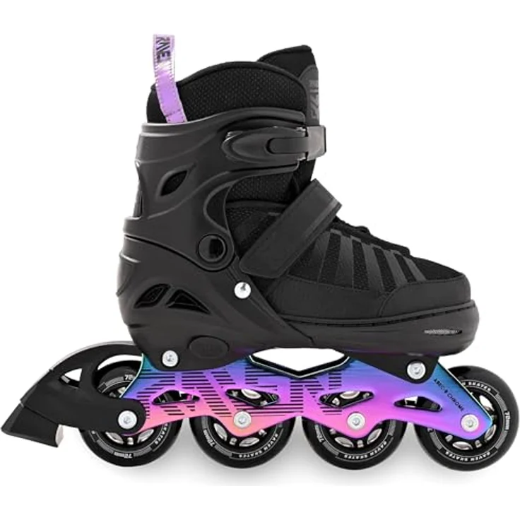 RAVEN Oxen Neo Chrome, Inline Skates 2in1 für Kinder und Erwachsene, verstellbar (Größe 34-37, 21cm-23,5cm), PU-Rollen 72mm, Aluminium-Schiene, sicheres 3-faches Verschlusssystem – Bild 3