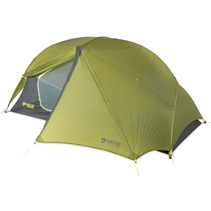 Nemo Dragonfly OSMO 2P, Zelt aus hochfestem OSMO Poly-Nylon-Ripstop-Gewebe, 100% recycelte Garne, PFAS-frei, mit großzügigen Türen und asymmetrischen Vorräumen, farbcodierte eloxierte Stangen – Bild 5
