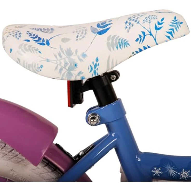 Volare Kinderfahrrad 12 Zoll Kinder Mädchen Fahrrad Rad Frozen 2 Eiskönigin Elsa 21277-SACB, Rücktrittbremse, Korb, Stützräder, Kettenschutz, Schutzbleche, Blau – Bild 8