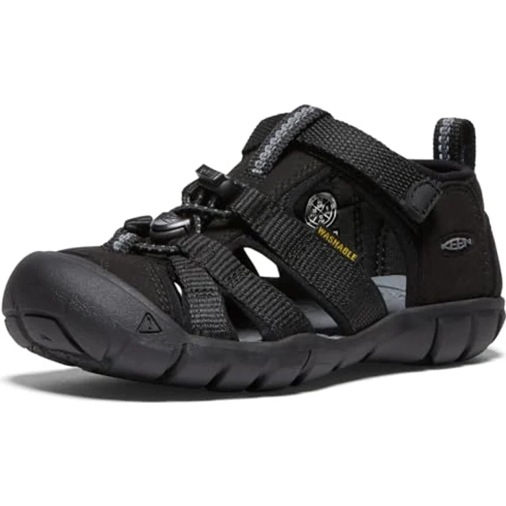 KEEN Wanderschuhe, strapazierfähige Kunstleder/Textil Outdoorsandalen für Kinder, dämpfende EVA-Zwischensohle, PFC-frei, Schnell-Schnürsystem mit Klettverschluss – Bild 1