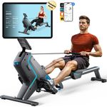 Merach klappbares Rudergerät – leise Magnetbremse, 16 Widerstandsstufen, LCD-Display, Tablet-Halter, Kinomap-App, gepolsterter Sitz, platzsparend