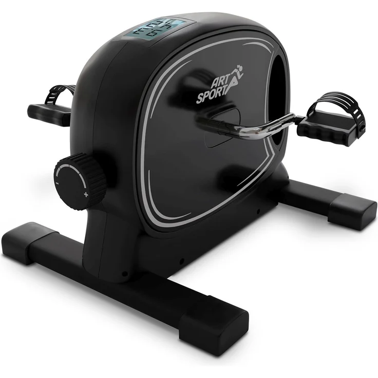 ArtSport Mini-Heimtrainer Sportivo, für Arme und Beine, einstellbarer Widerstand, mit LCD, Schwarz