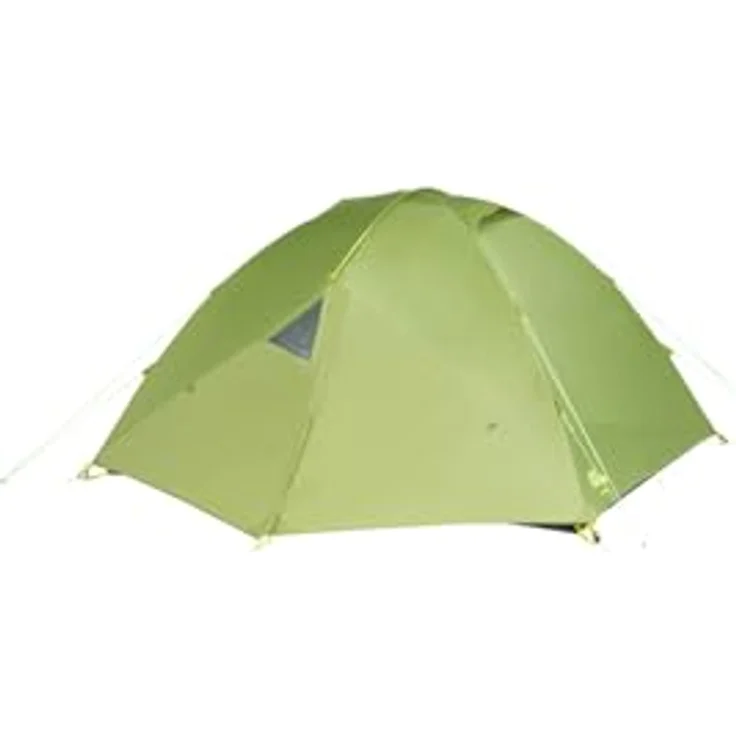 Jack Wolfskin Eclipse III Kuppelzelt, für 3 Personen, Ginkgo Green, freistehend, recycelte Materialien, PFC-frei, 2 Eingänge – Bild 1
