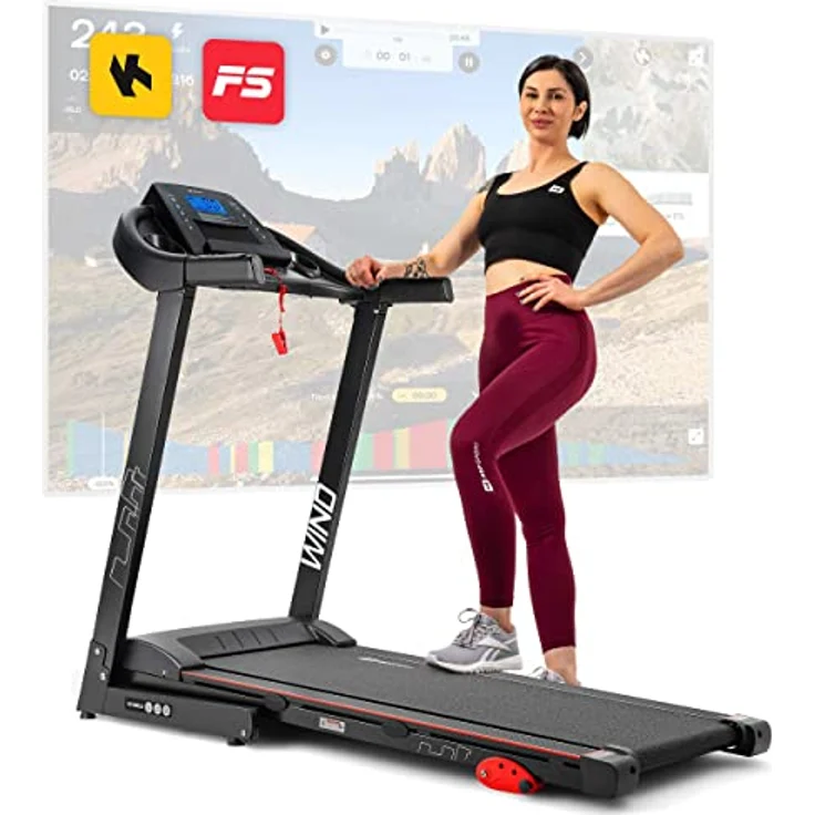 Hop-Sport Laufband HS-1000LB elektrisch 12 Programme 0.8 bis 14 km/h Motor: 2,0 PS Transportrollen bis 150 kg - Preisvergleich – Bild 1