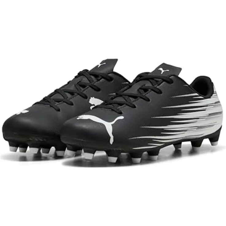 Puma ATTACANTO II FG/AG JR, Fußballschuhe für Kinder und Teenager, strapazierfähig für Kunstrasen, schwarz