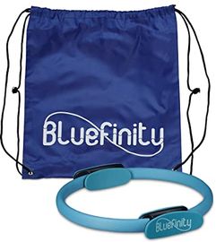 Relaxdays Bluefinity Pilates Ring, Doppelgriff, gepolstert, 39 cm (türkis)
