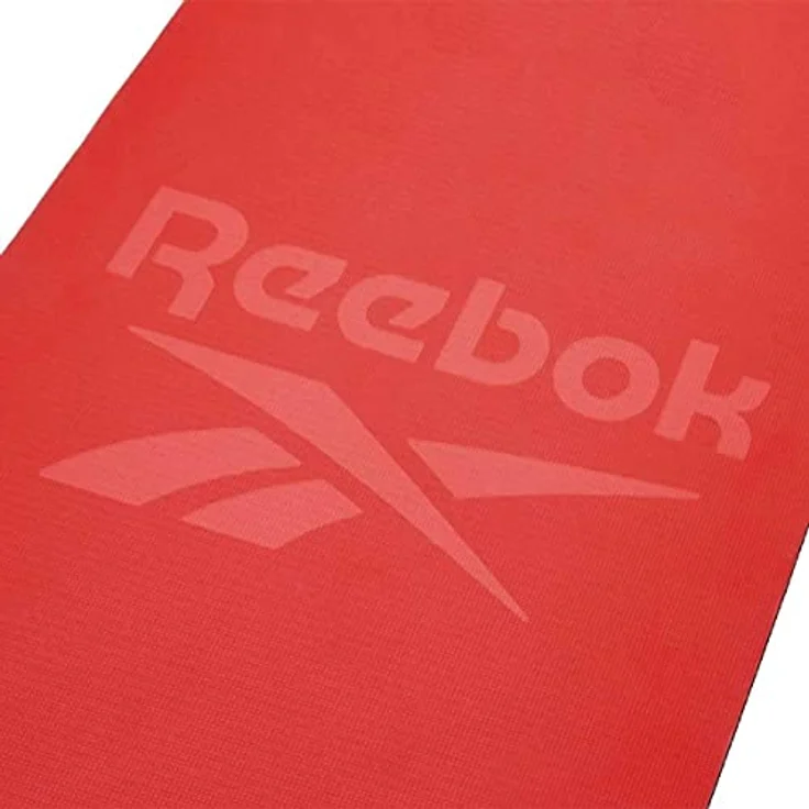 Reebok Yogamatte, 8 mm dick aus strapazierfähigem POE-Schaumstoff, mit rauer Unterseite und Metallschlaufen, 173 x 61 cm – Bild 6
