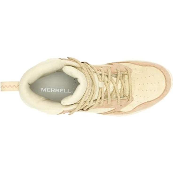 Merrell Wildwood WP J038298, Wanderschuhe für Damen aus Wildleder und Stoff, beige – Bild 5