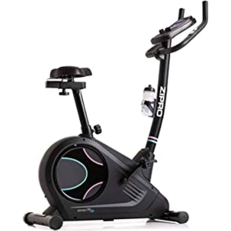 Zipro Erwachsene Magnetisches Fitnessbike Heimtrainer Flame VM mit iConsole, Schwarz, One Size, einheitsgröße, Sorgen Sie für ausreichend Flüssigkeit, Moderner Computer – Bild 1