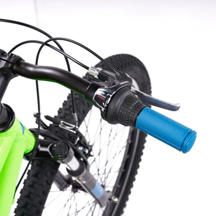 S’COOL Xroc pro Mountainbike 26 Zoll, 7-Gang Kettenschaltung, Alu-Hardtail, für Kinder 6–12 J., Farbe: Neon Green/Ocean – Bild 3