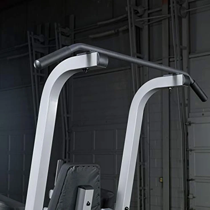 Body-Solid Klimmzug- und Dipstation, robuste Stahlkonstruktion, Farbe: weiß/ schwarz – Bild 9