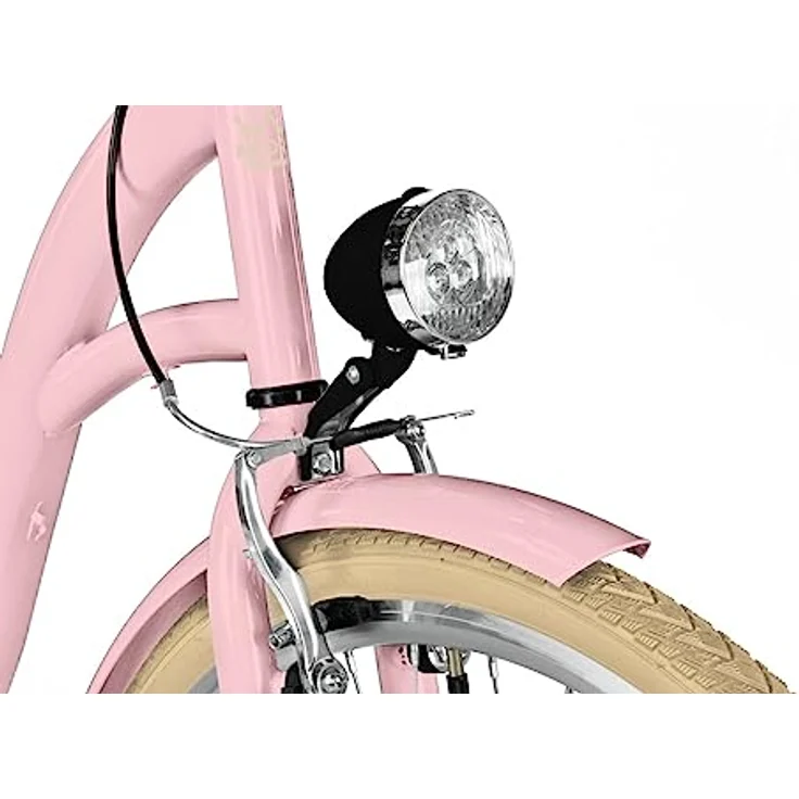 Milordbikes City-Fahrrad, Pink und Creme, 46 cm, leichtgewichtige Aluminiumfelgen und koordinierter hinterer Träger – Bild 5