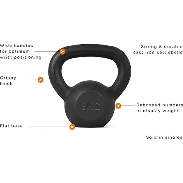 Athlyt - Kettlebell/Kugelhantel aus Gusseisen, 6 kg – Bild 3