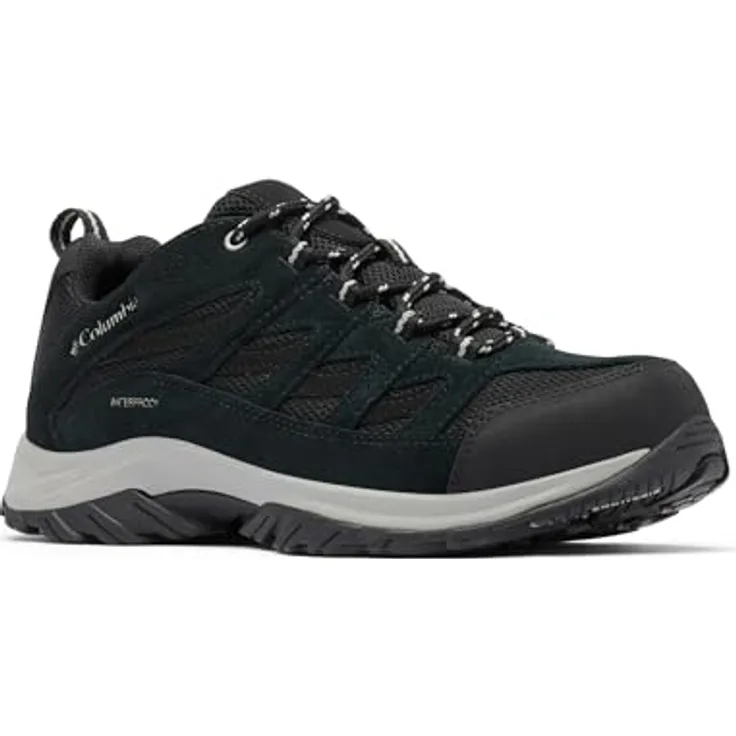 Columbia CRESTWOOD™ WATERPROOF Herren Wanderschuhe, wasserdicht, Wildleder/Textil, Schwarz (44.5)
