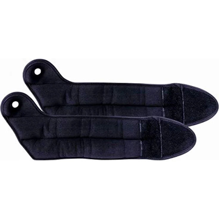 GORILLA SPORTS® Gewichtsmanschetten verstellbar, 2er-Set für Fuß- und Handgelenke, 1 KG (2x0,5 KG), schwarz, mit Daumenschlaufe und Klettverschluss. – Bild 3