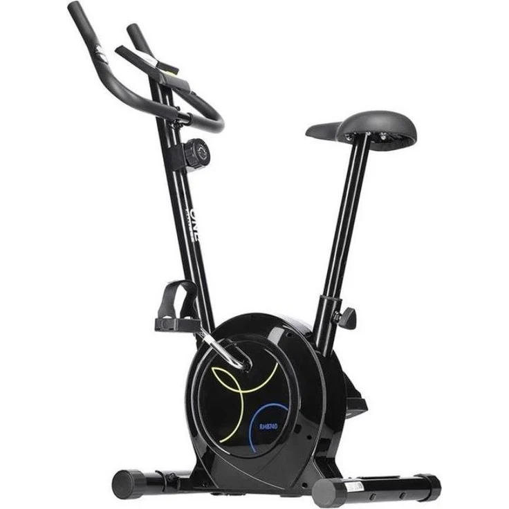 One RM8740, Hometrainer Ergometer mit 8 Widerstandsstufen, verstellbaren Lenker- und Sattelhöhen, maximal 110 kg Belastbarkeit, integrierten Transportrollen