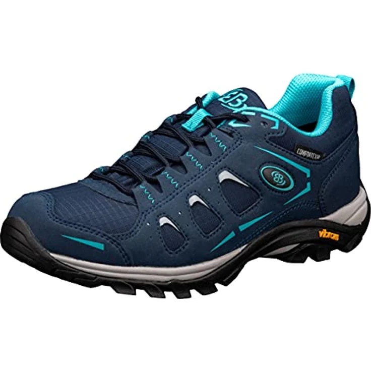 Brütting Mount Frakes Low, Damen Wanderschuhe mit herausnehmbarer Innensohle, rutschfester Vibram-Laufsohle, Blau, Größe 36 – Bild 1