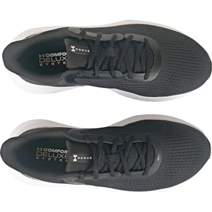 Under Armour Charged Rogue 5, Laufschuhe für Männer, schwarz, EU 44, atmungsaktives Mesh, Charged Cushioning® Mittelsohle, robuster Gummi-Außensohle – Bild 2