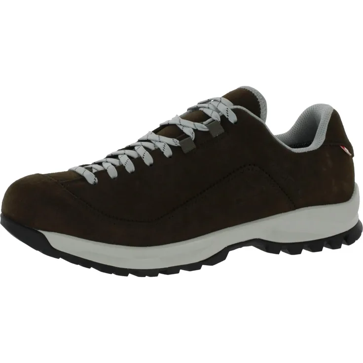 Dachstein Sinabell WP, wasserdichte Herren Wanderhalbschuhe aus Vollveloursleder mit griffiger Laufsohle, Dark Brown, EU 43