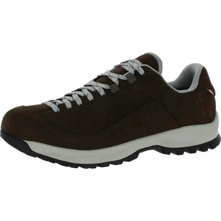 Dachstein Sinabell WP, wasserdichte Herren Wanderhalbschuhe aus Vollveloursleder mit griffiger Laufsohle, Dark Brown, EU 43
