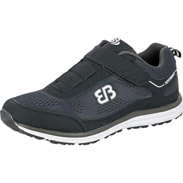 Brütting Fleet Herren Halbschuhe, Laufschuhe mit Klettverschluss, Grau, Größe 43