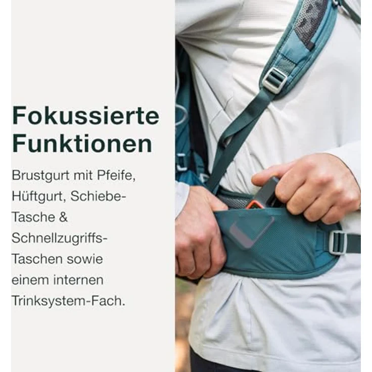 Osprey Sportlite 25, Wanderrucksack in Torrent Blue mit AirScape Rückenplatte und verstellbarer Oberkörperlänge – Bild 4