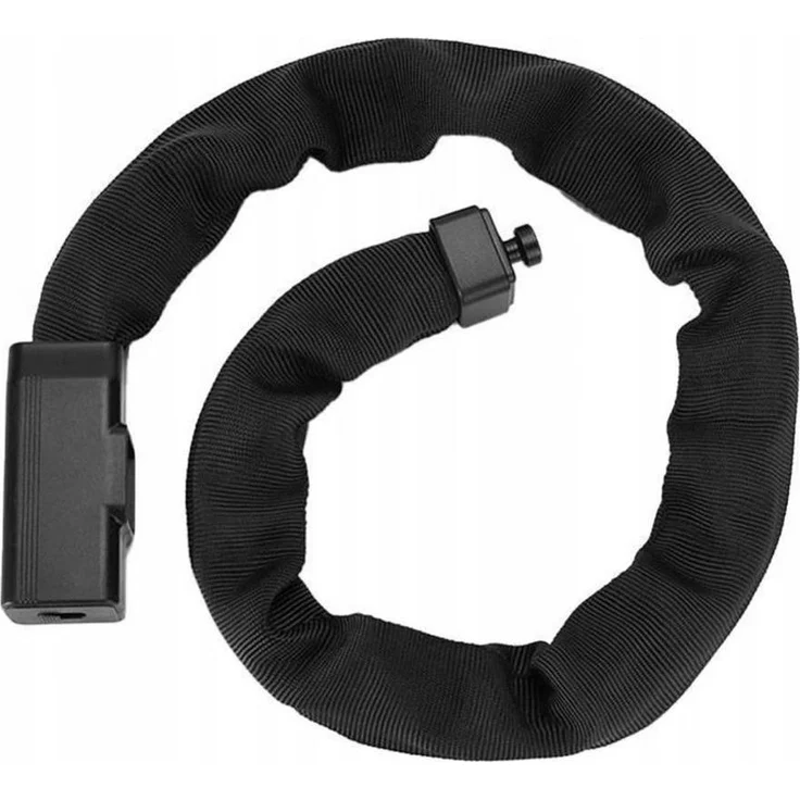 Rockbros 32430708001, Veloschloss mit 97 cm Kette aus hochwertigem Stahl, Nylonummantelung, schwarz