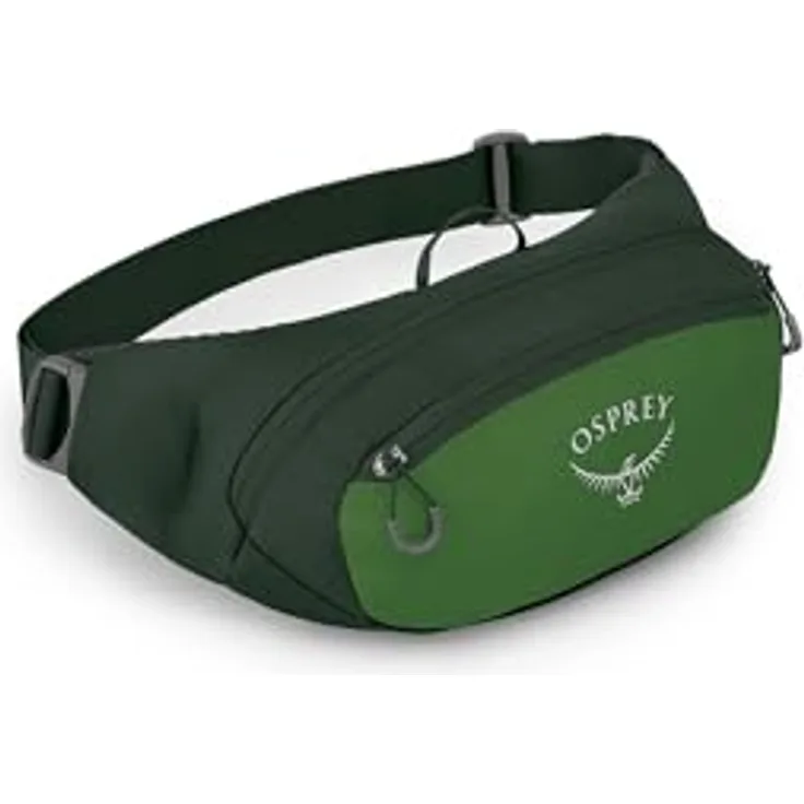 Osprey Daylite Waist Pack, vielseitiger Laufgürtel in Green Belt/Green Canopy, strapazierfähig und bluesign PRODUCT