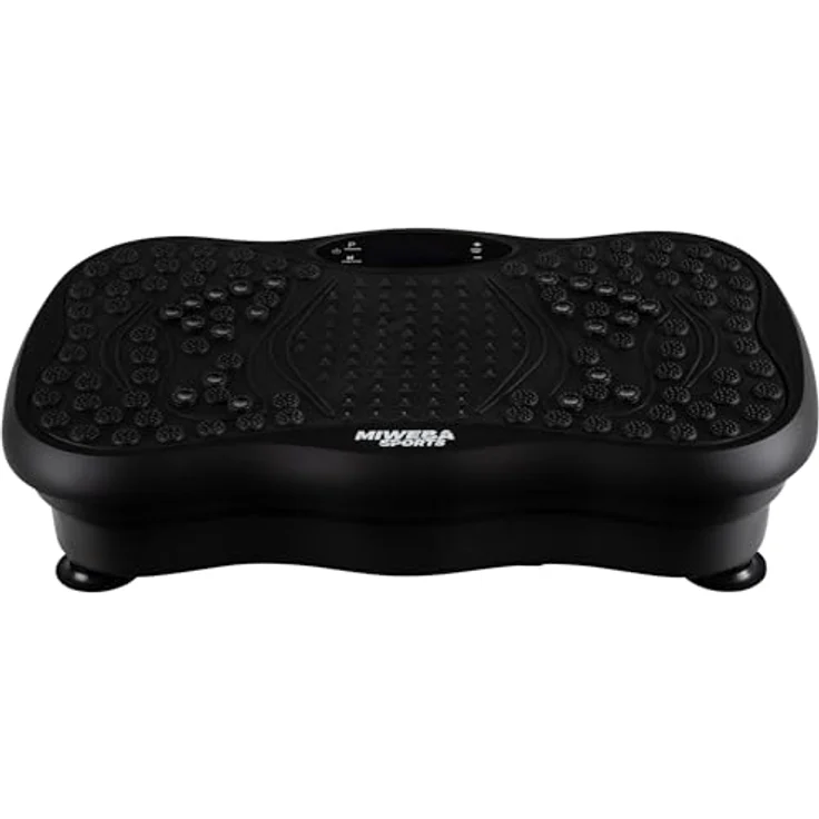 Miweba Sports Vibrationsplatte, 120 Intensitätsstufen, 5 Programme, Massagegerät für Zuhause, Fettverbrenner, Muskelaufbau, schwarz, mit Bluetooth-Funktion – Bild 1