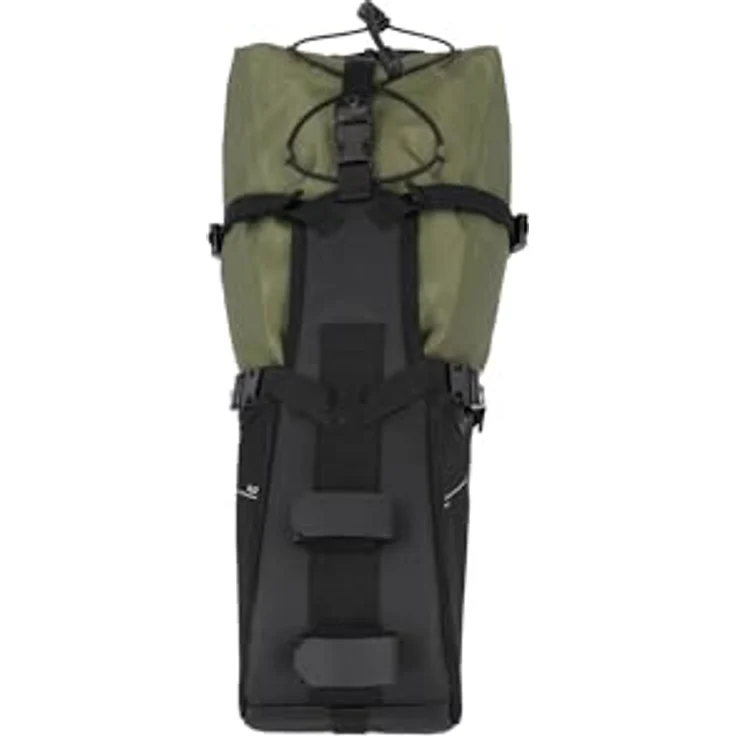 XLC BA-G02, wasserdichte Velotasche (15 l, Satteltasche) mit Kompressionsventil und elastischen Gurten für Gravel-Bike-Bikepacking – Bild 4