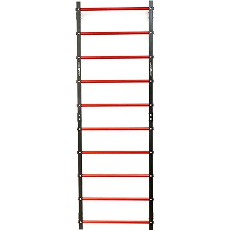 Marbo Sport Set MHU1 | Sprossenwand zur Wandmontage 230 x 81 cm MH-U204 + Multifunctional wallmounted dip-Station with Pull-up bar (2in1) MH-U205 | Made in EU, grau – Bild 3