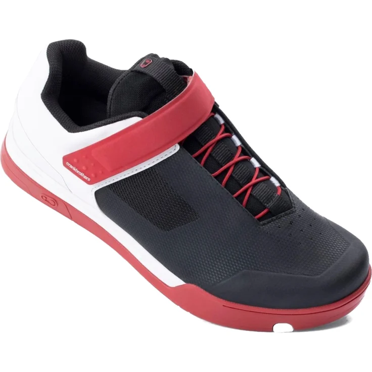 Crankbrothers Mallet Speedlace Unisex Fahrradschuhe, Schwarz Weiß Rot, Größe 37, optimal für MTB-Pedale mit Grip und Stabilität