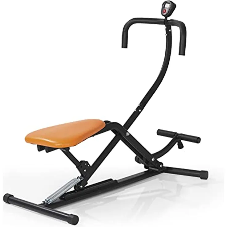 MAXXMEE Crunch & Glide Trainingsgerät, Kraftstation zur Kräftigung mit Eigengewicht für Brust, Bizeps, Delta und Bauch, maximale Belastung 120 kg, mit digitaler Anzeige, platzsparend zusammenklappbar