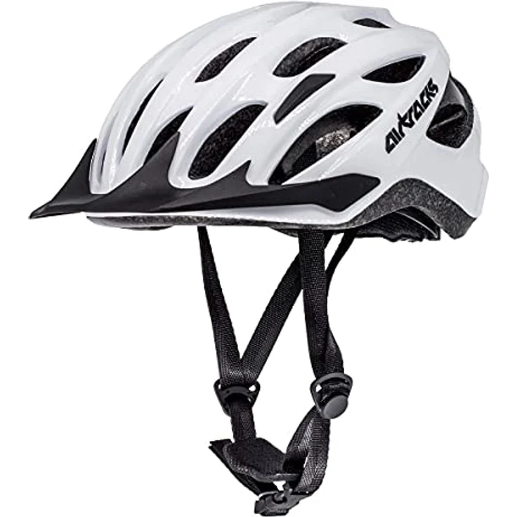 Airtracks Fahrradhelm Star K-60, In-Mould-Technologie, Unisex, Größe S/M (53cm-58cm), Weiß, 270g, 25 Belüftungsöffnungen – Bild 1
