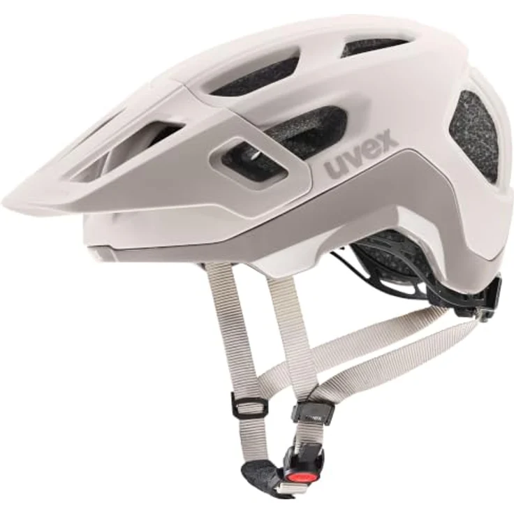Uvex React MTB-Fahrradhelm, Größe 52-56 cm, Warm Grey Matt, 2-step 3D IAS, Double-Inmould-Technologie – Bild 1