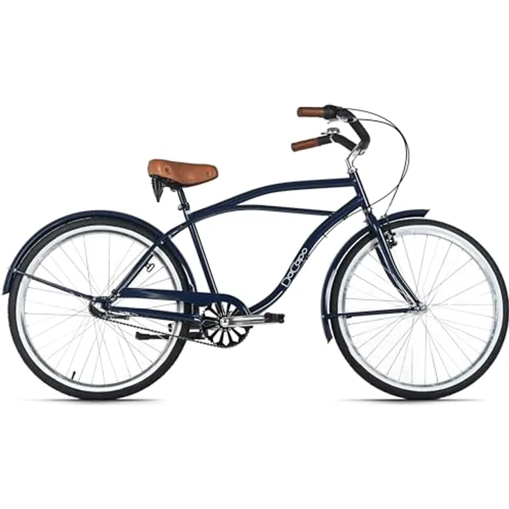 DACAPO Beachcruiser Herren 26", California Blau, 3 Gänge, V-Brakes, empfohlen für Körpergröße 150-185 cm